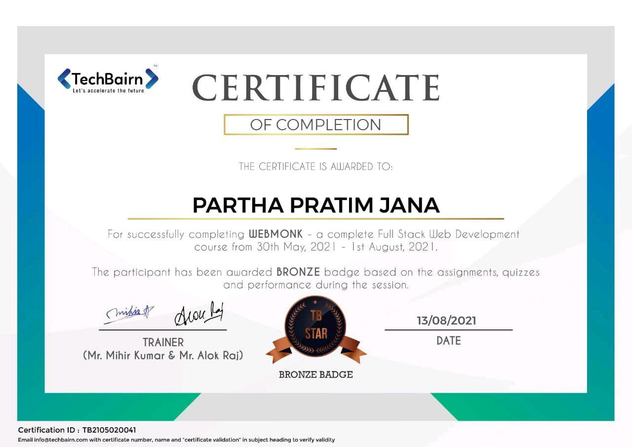 certificate